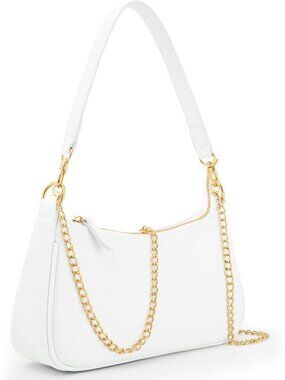 Women's White premium PU leather comfortable elegance Shoulder Handbag